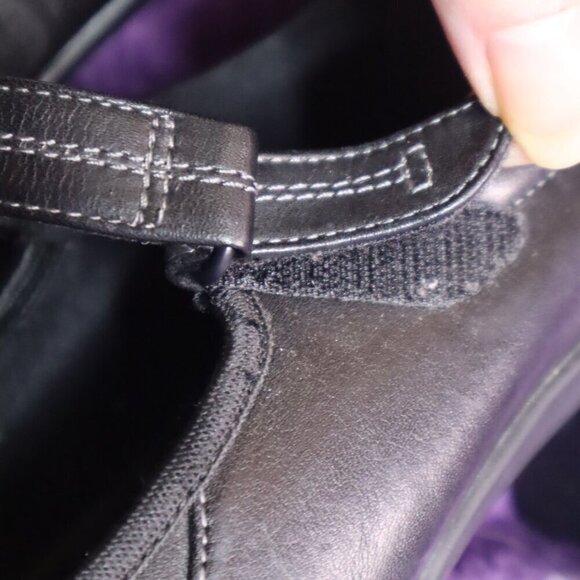 BLACK DRESS SHOES 6 Kenneth Cole Mary Janes Pumps Square Toe Leather Walk On By - Picture 8 of 12